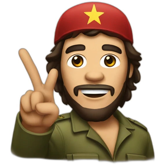 che-gueverra doing a peace sign emoji