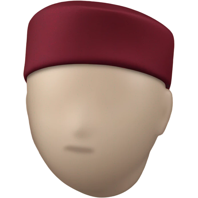 burgundy colored fez emoji