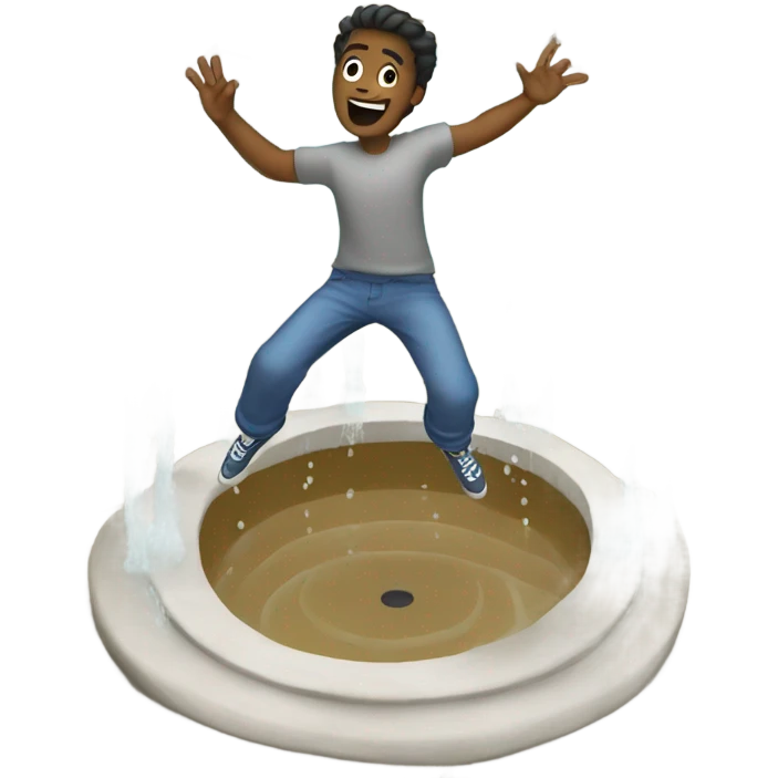 Guy jumping in a fountain emoji
