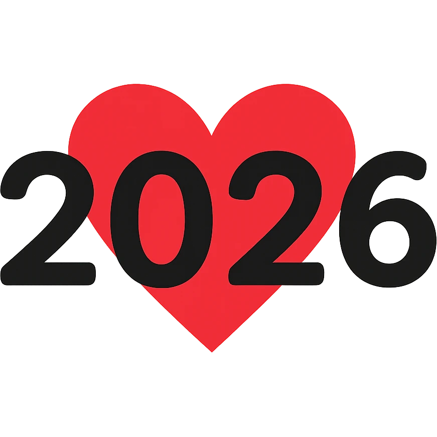 new year 2026, heart,remove background emoji