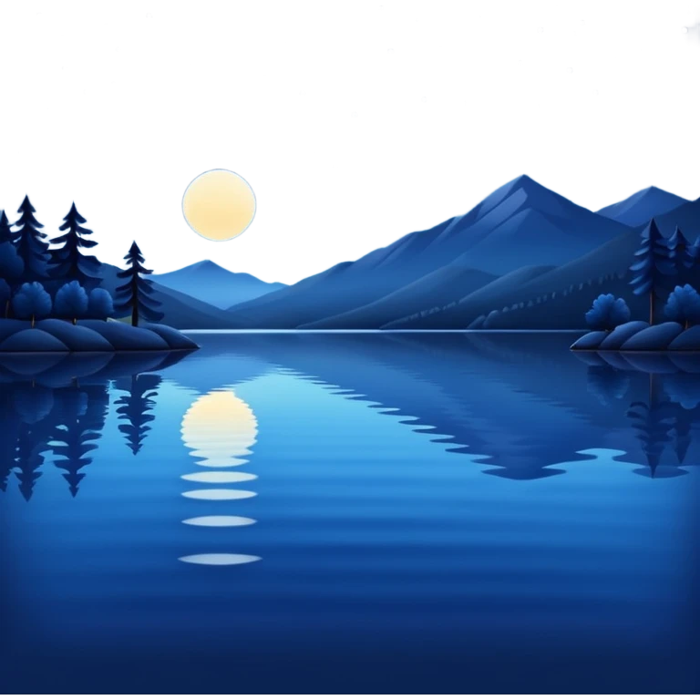 Beautiful lake at midnight emoji