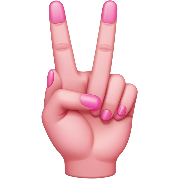 Pink middle finger emoji