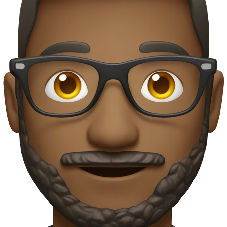 Podcast presenter with eyeglass emoji