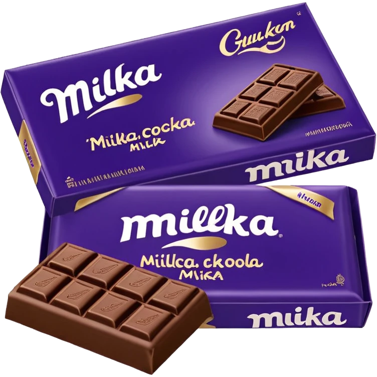 плитка молочного шоколада Milka в фиолетовой упаковке emoji
