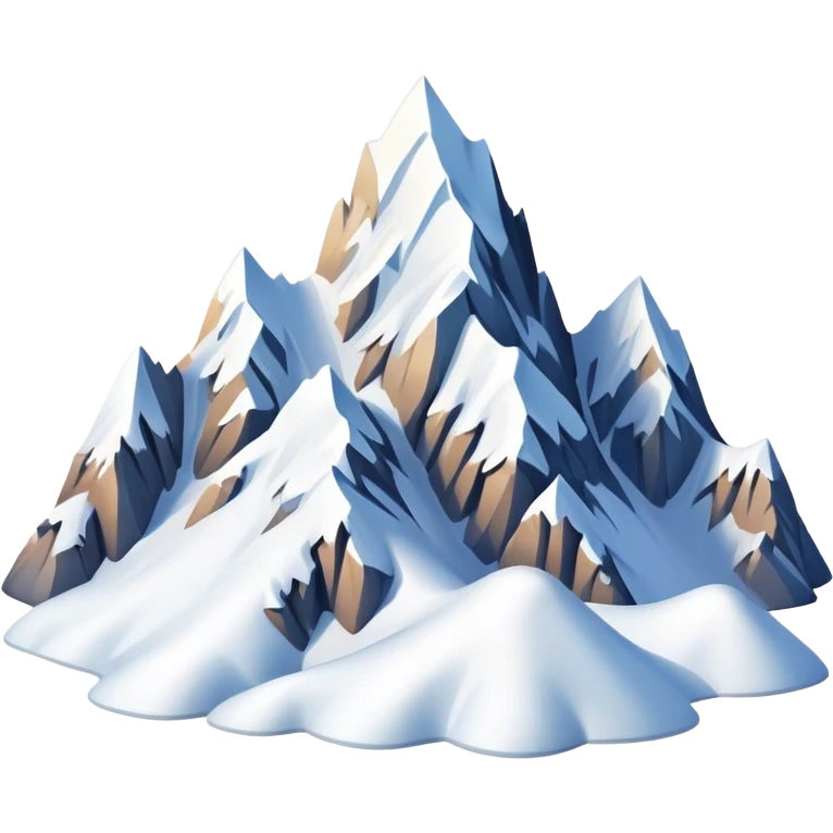 Alpine mountains with snow emoji