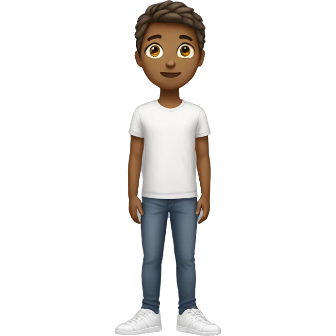 Full length white teenager emoji