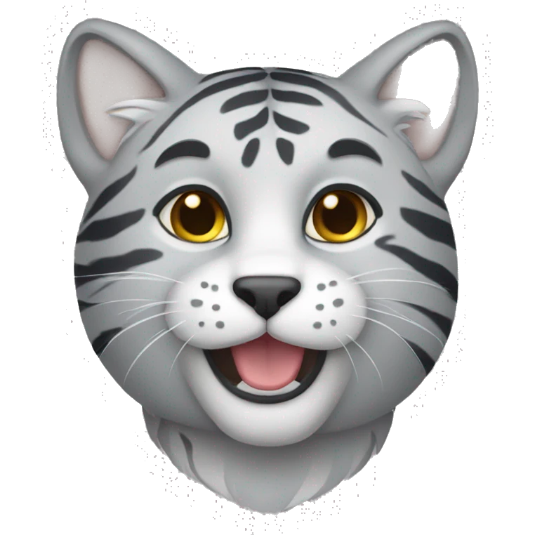 grey tiger cat  emoji