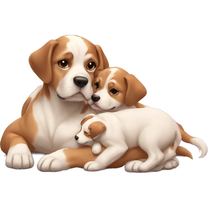 dog with baby puppies emoji