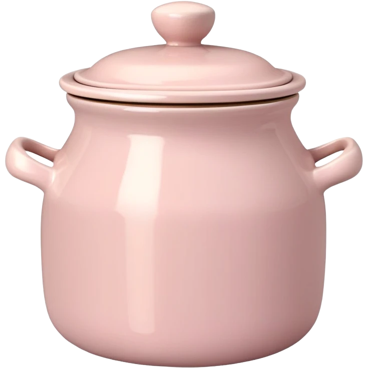 Pale pink cream pot emoji