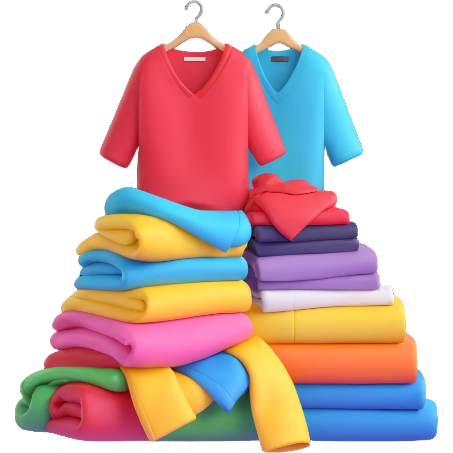 pile of fashionable clothes emoji