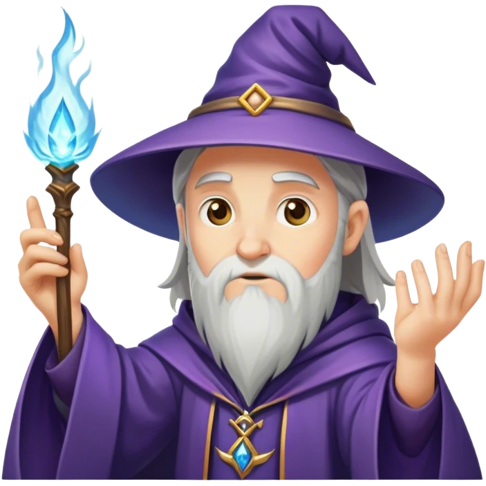 Wizard casting spells emoji