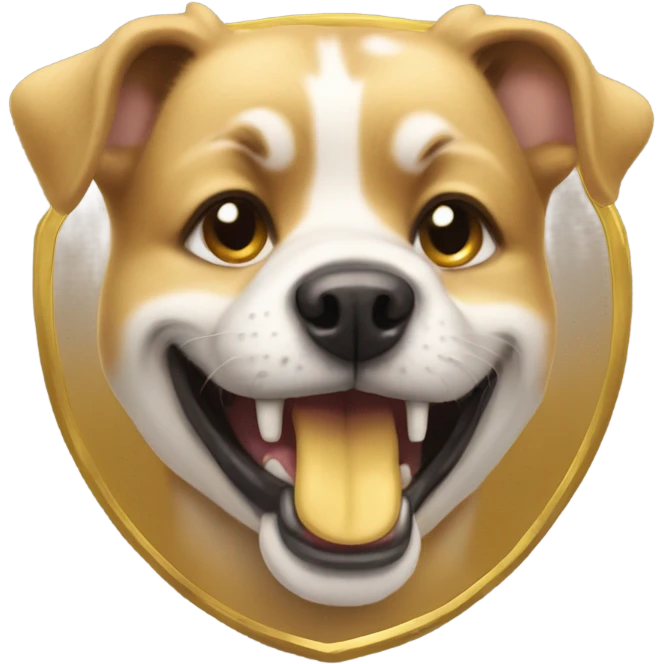 Dog with gold teeth emoji