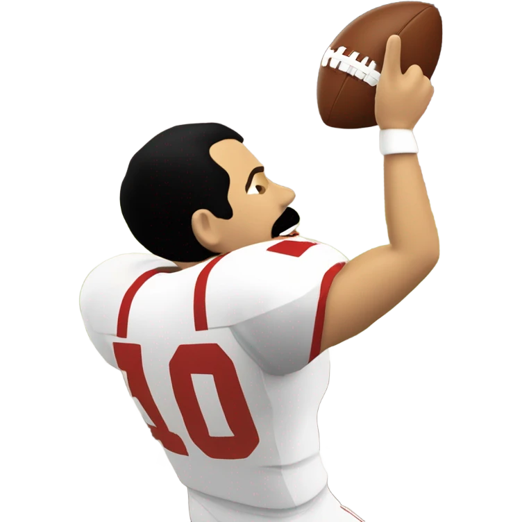 Freddy Mercury scoring a touchdown emoji