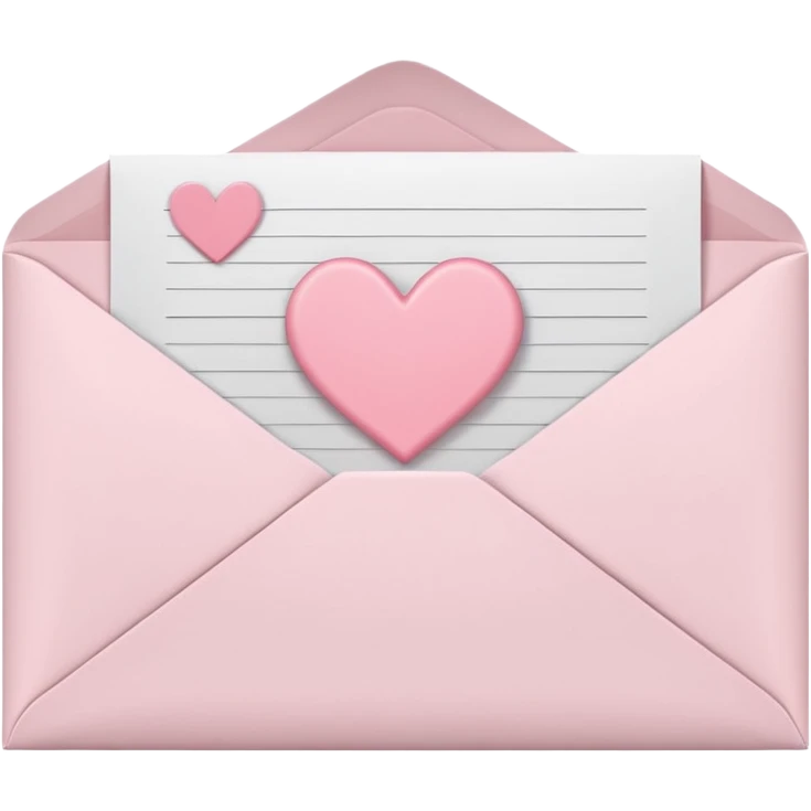 light pink love letter emoji