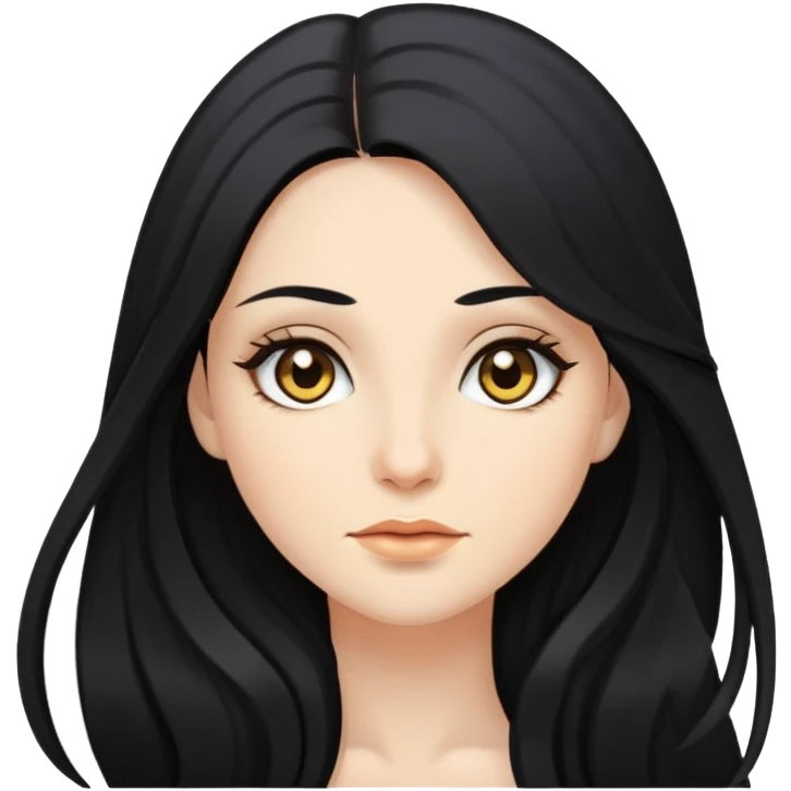 women with long black hazle eyes emoji