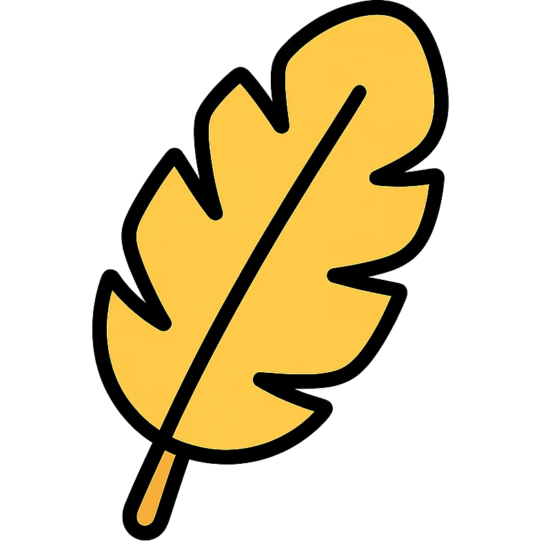 fluffy golden feather icon emoji