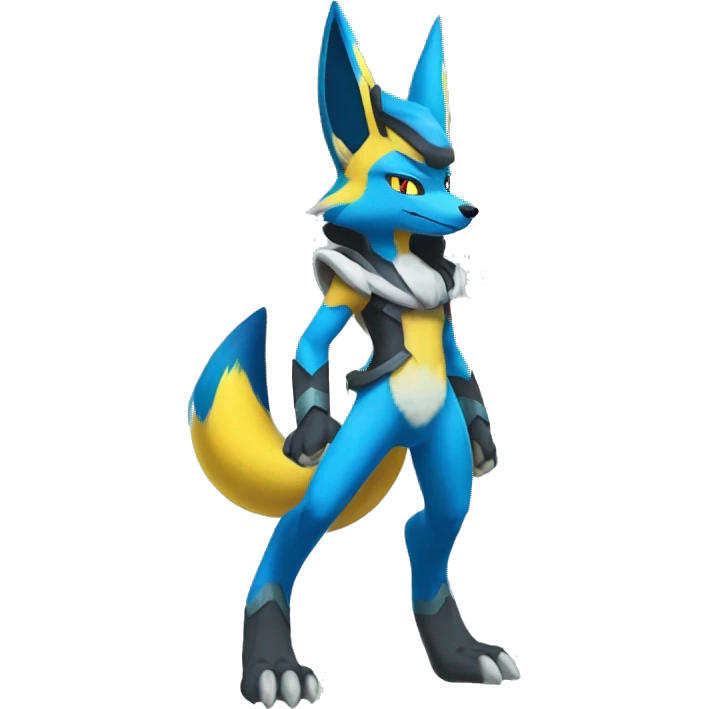 Lucario-Zeraora-Renamon full body emoji