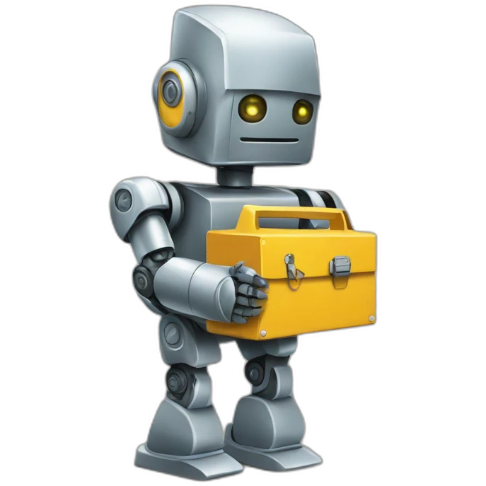 robot holding a toolbox emoji