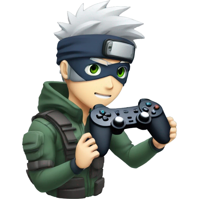Kakashi taking game controller  emoji