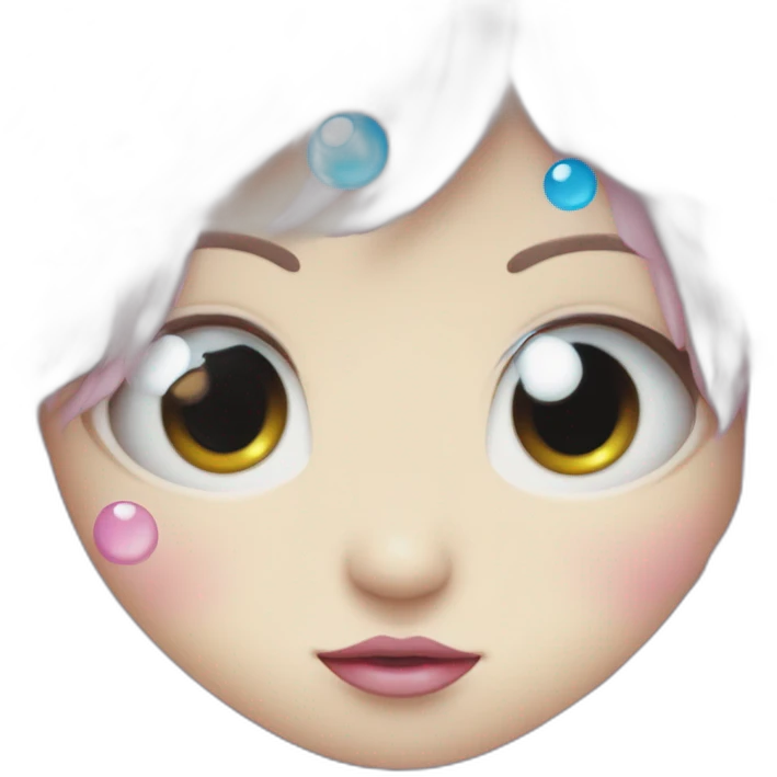 angel glowing tears eyes by Takashi Murakami style emoji