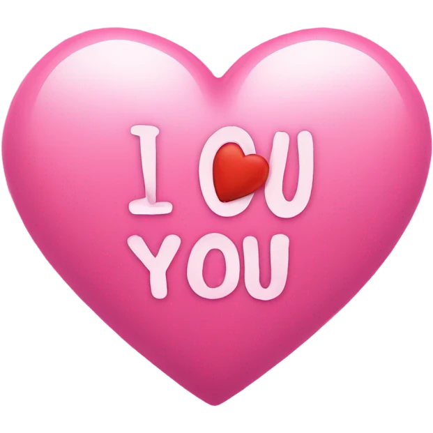 Pink heart that says I love you  emoji