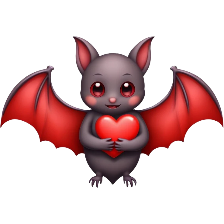 bat hugging heart emoji