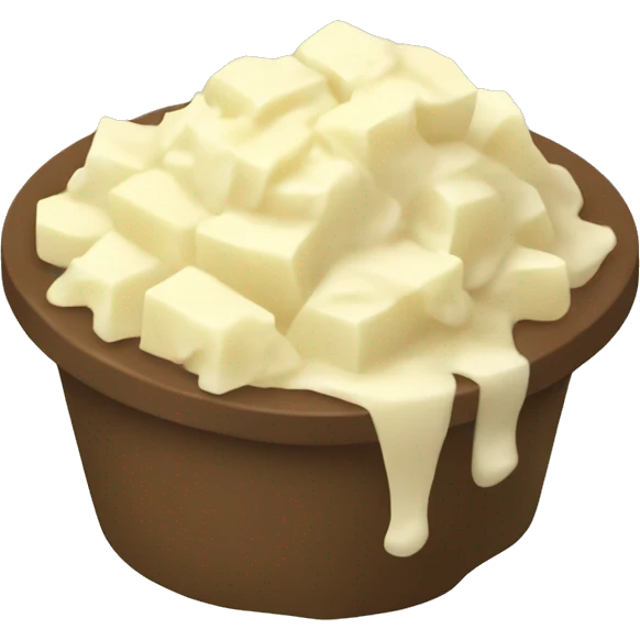 Mashed potatoes isometric view emoji