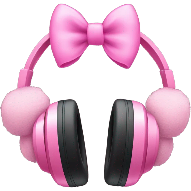 headphones with pink bows emoji