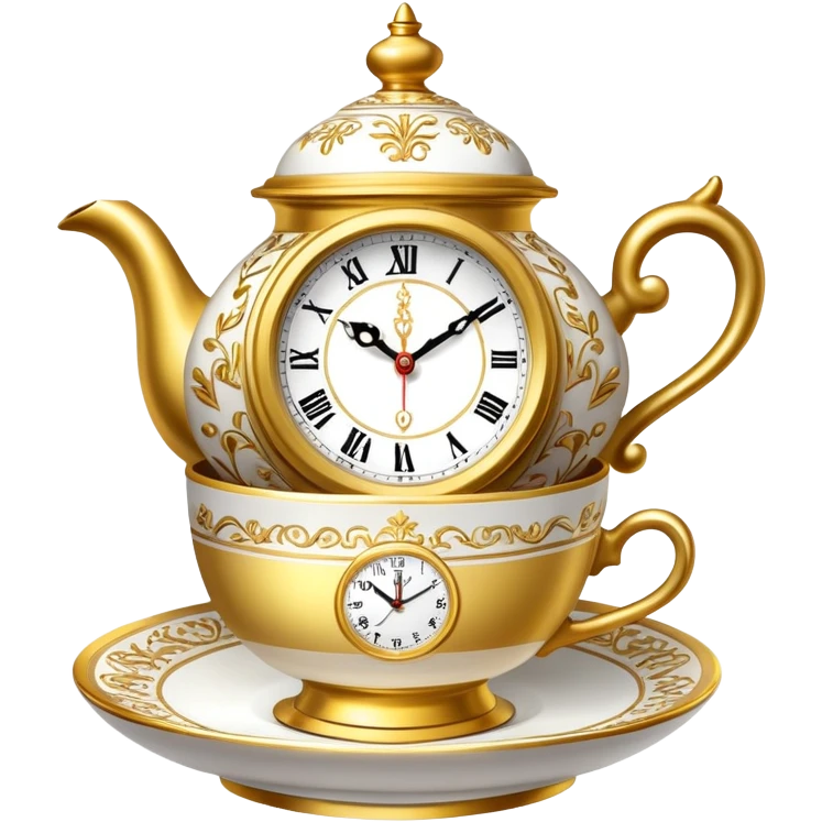Clocking tea emoji