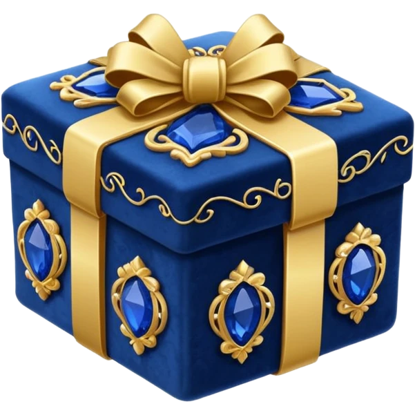 Sapphire gift box emoji