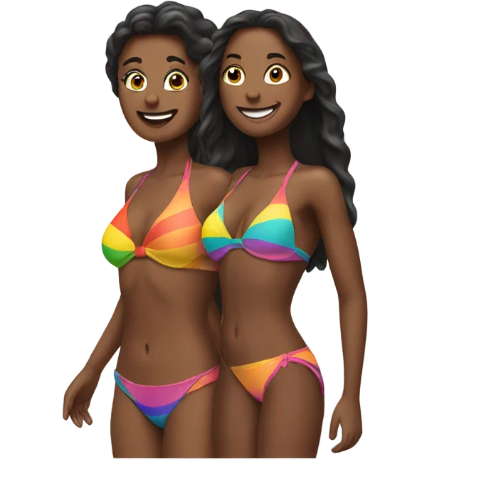 two women in bikinis emoji
