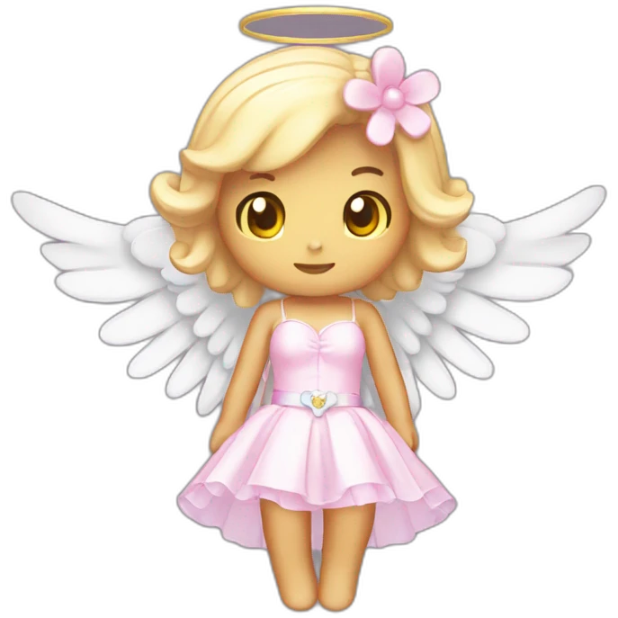 Hello kitty angel taned emoji