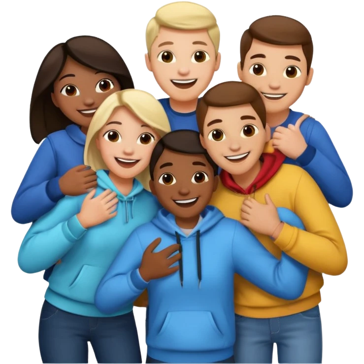 Fun, love, friends, cool emoji