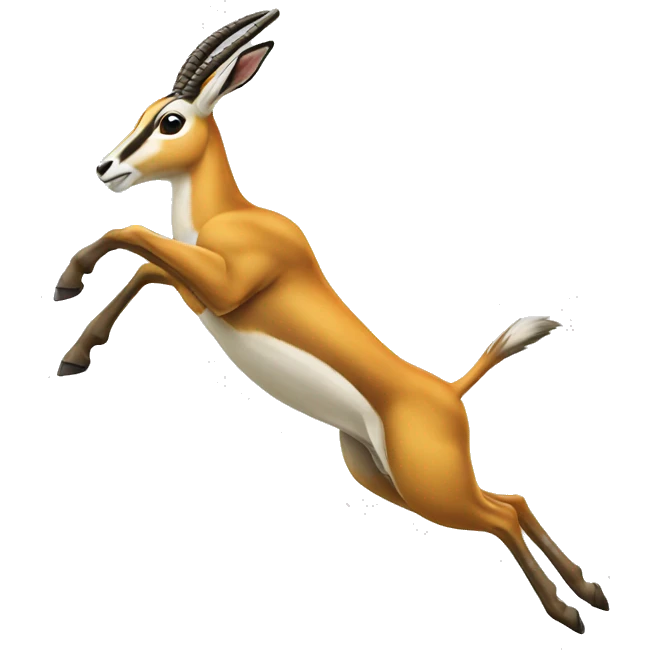 Springbok jumping side view emoji