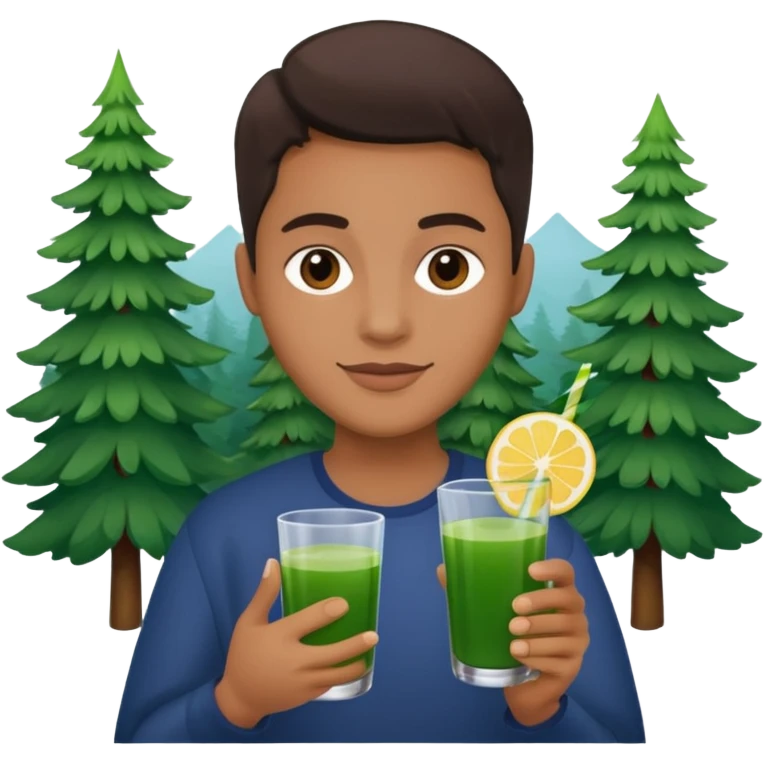 juice,forest fruits, person, green juice emoji