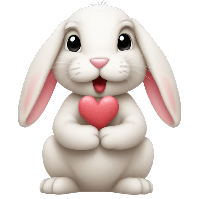 Bunny with kiss emoji