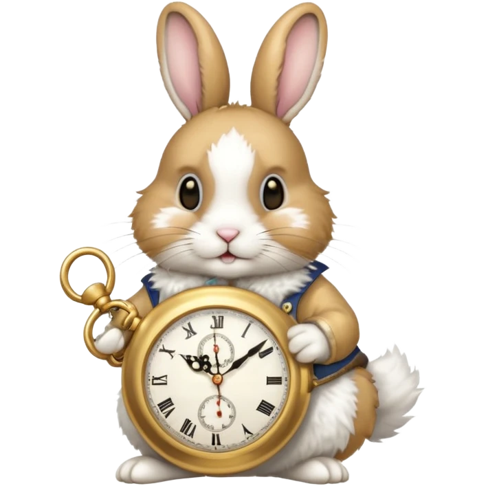 Rabbit holding watch emoji