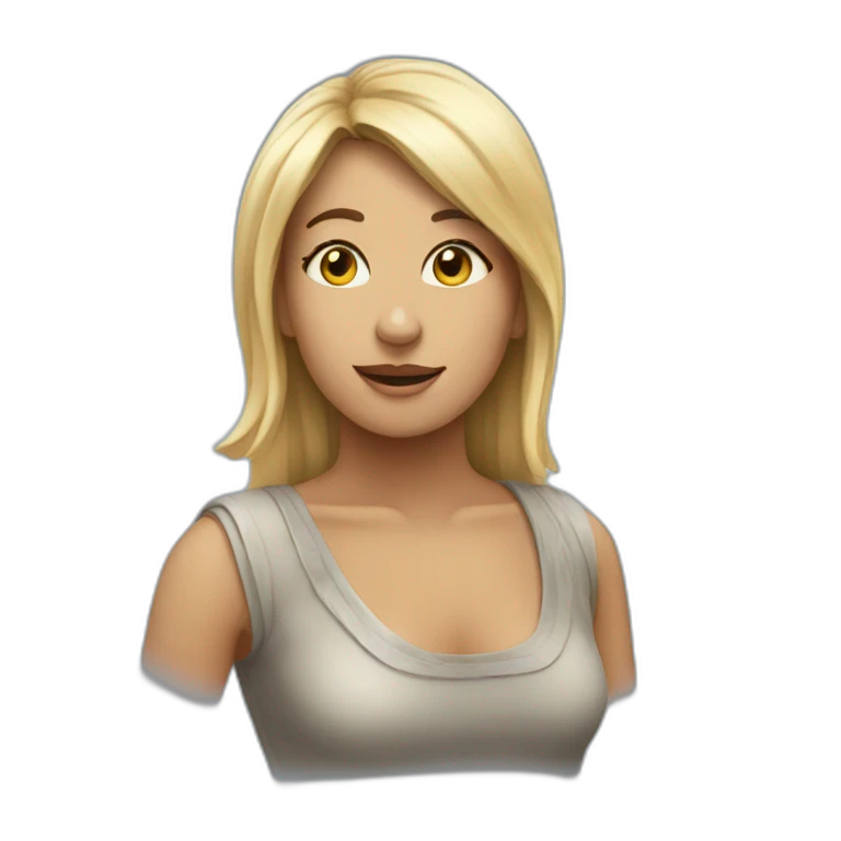 Femme qui regarde le ciel emoji