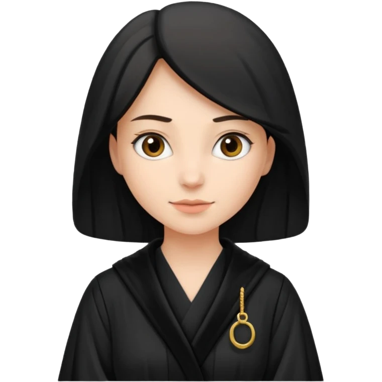 cübbesini giymiş avukat kız emoji