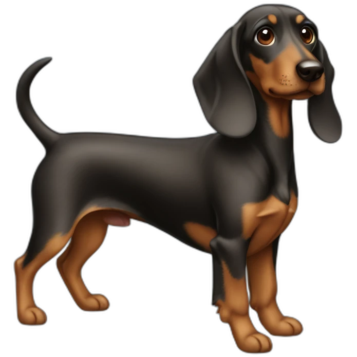 Schwarzer dackel emoji