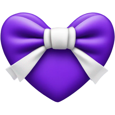 purple Heart with white bow tie emoji