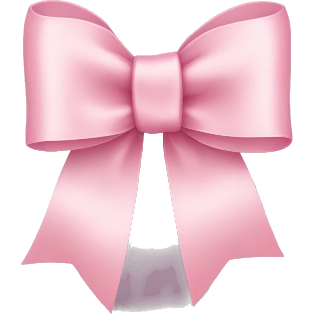 light pink ribbon bow emoji