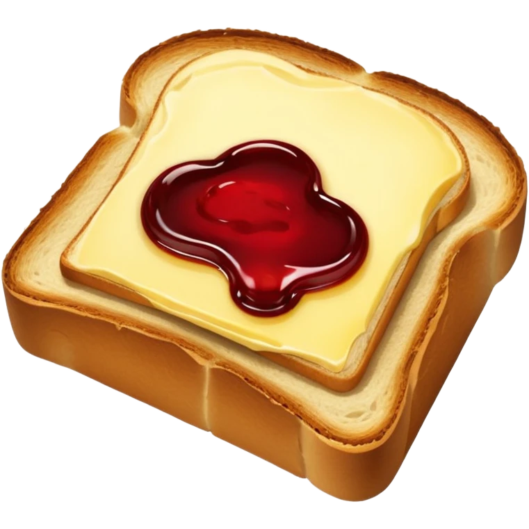 a slice of bread with butter and jam emoji