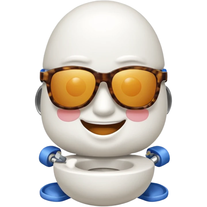 skibidi toilet character with sunglasses emoji