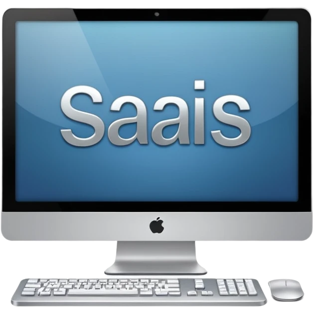 technical looking computer with text "SaaS" emoji