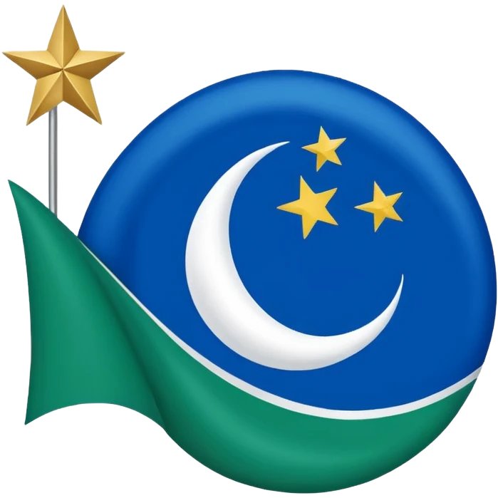 Turkstan flag🇹🇷🔵 emoji