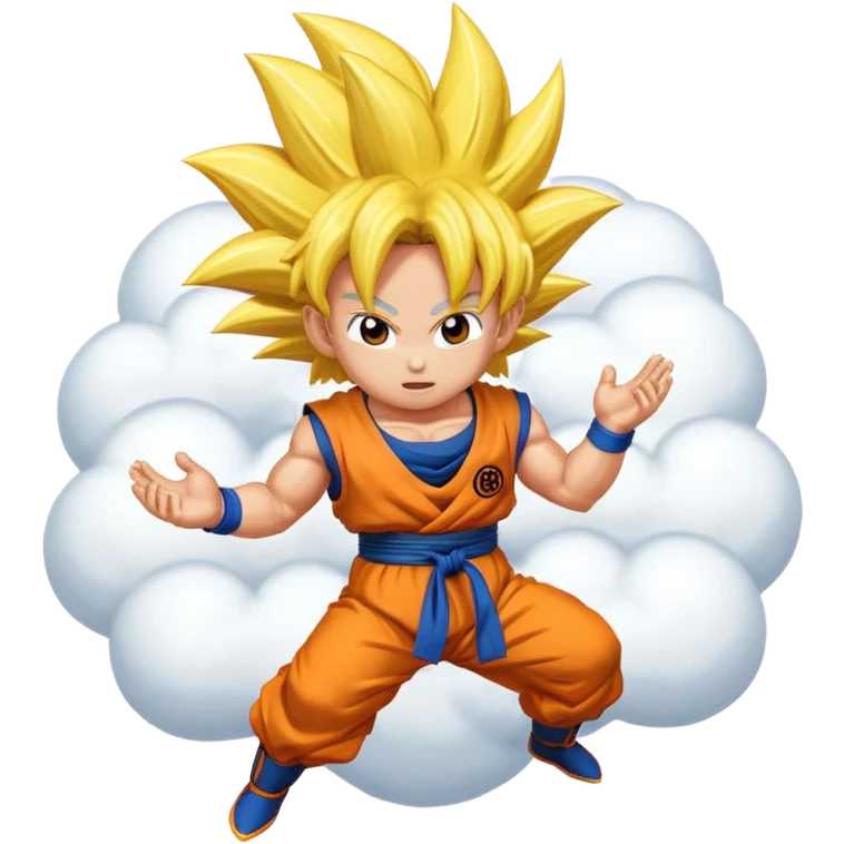 Emoji de la nube voladora de Goku, solo quiero la nube, amarilla emoji