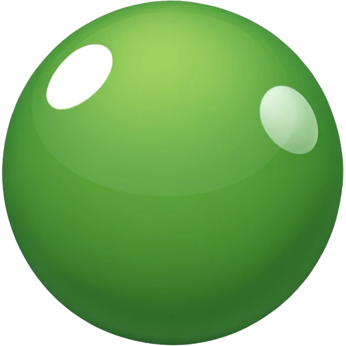 Green color ball emoji