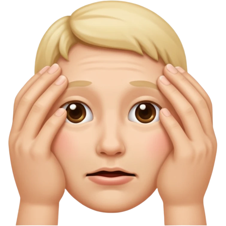 Une main qui tire les joues mais juste la main emoji