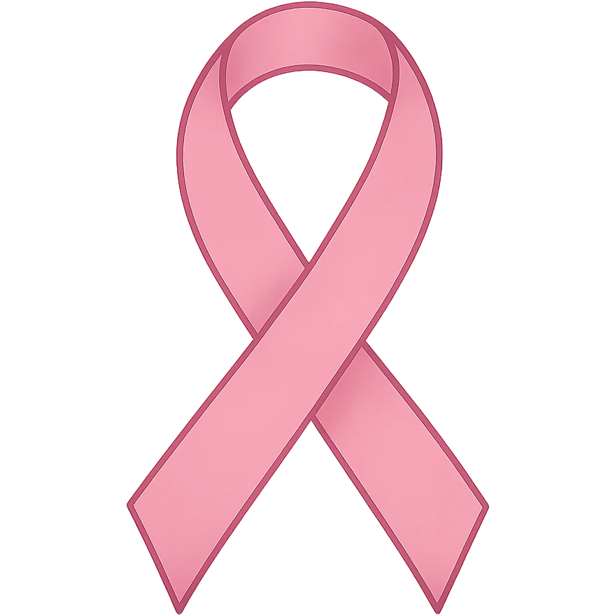 pink ribbon, digital illustration, no background emoji